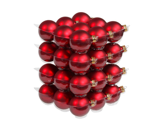 Set of glass balls for Christmas tree Red, 36 (6 cm)