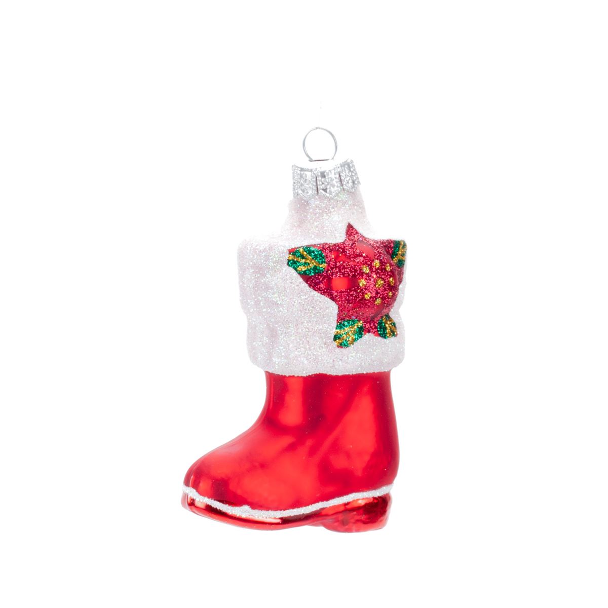 Glass decoration for the tree Boot, 10*7 cm, 1120M New Year's decoration 10*7 cm, 1120M