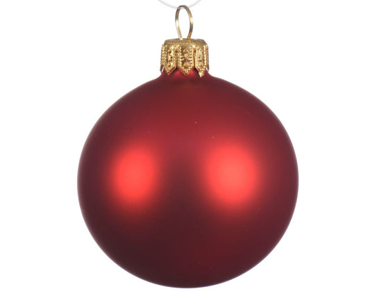 Set of glass balls for Christmas tree Red, 6