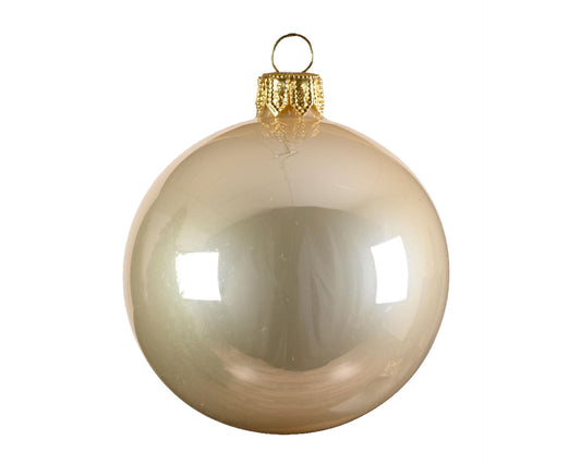 Set of glass balls for Christmas tree Pearl, 6