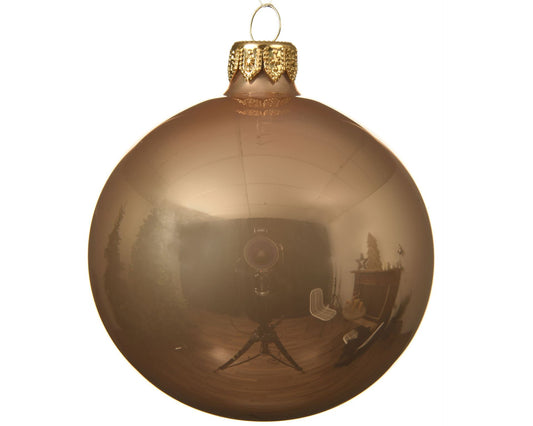 Set of glass balls for Christmas tree Warm Beige, 6 pcs., 11.4762 Set of glass balls for Christmas tree Warm Beige, 6 pcs., 11.4762