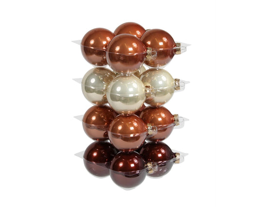 Set of glass balls for Christmas tree Opal, 16