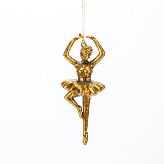 New Year decoration Ballerina Antique gold, 12*5*3 cm, 133108 New Year decoration, 133108