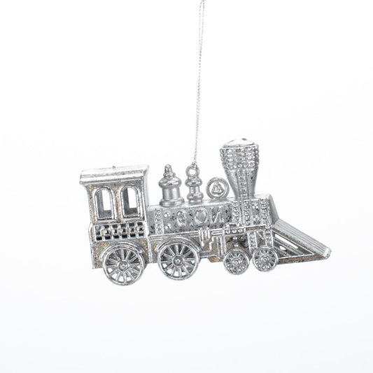 New Year decoration Train Silver, 6*12*3 cm, 133129 New Year decoration, 133129