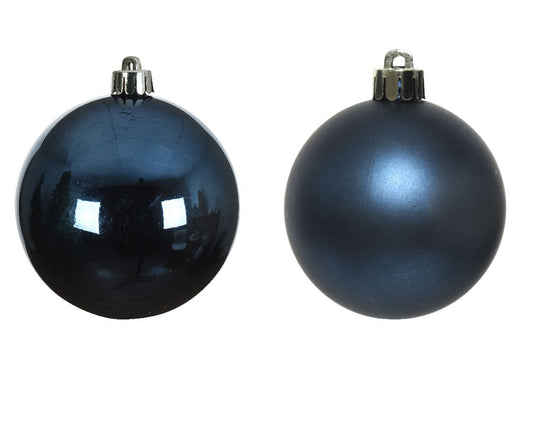 Set of glass balls for Christmas tree Night Blue