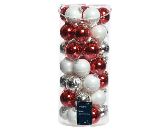 Set of glass balls for a Christmas tree MIX, 49