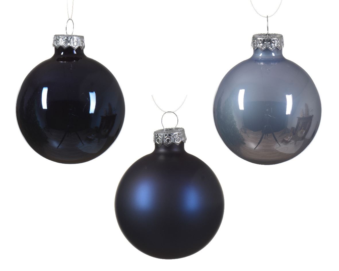 Set of Glass Balls for the Christmas Tree – MIX Colors, 49 pcs