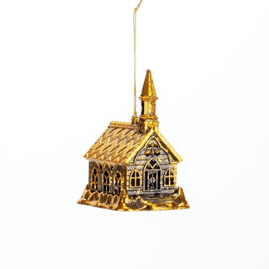 New Year decoration House Antique gold, 10*7.5*6 cm, 146531 New Year decoration, 146531