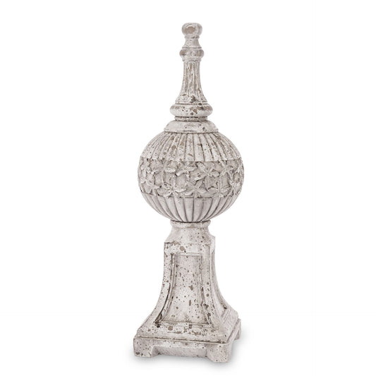 Vintage Distressed Polystone Finial – 19 Inch