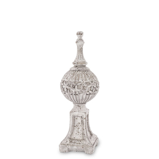 Vintage Distressed Polystone Finial – 14 Inch