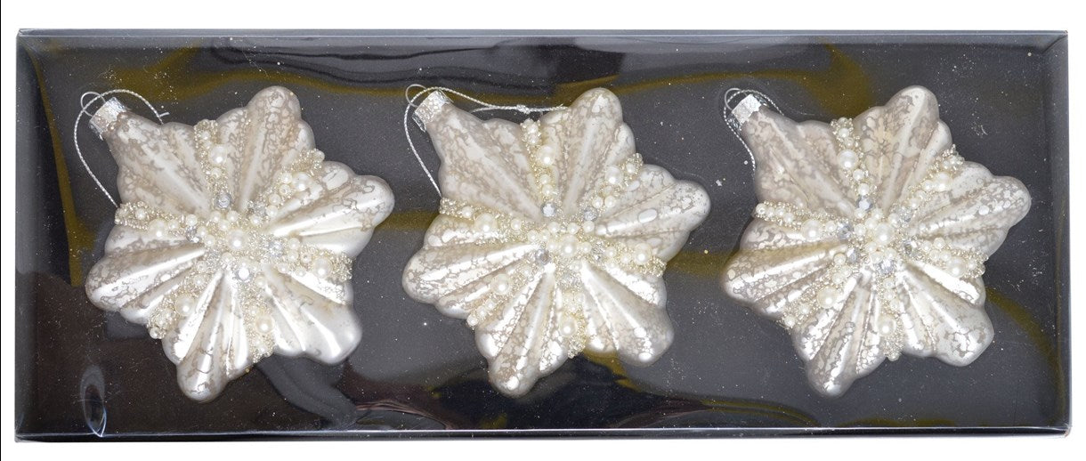 Set of New Year's decorations Star, 3 pcs, 11*10 cm, 1489 New Year's decoration Star, 3 pcs, 1489