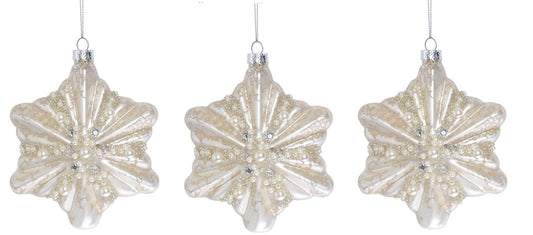 Set of New Year's decorations Star, 3 pcs, 11*10 cm, 1489 New Year's decoration Star, 3 pcs, 1489