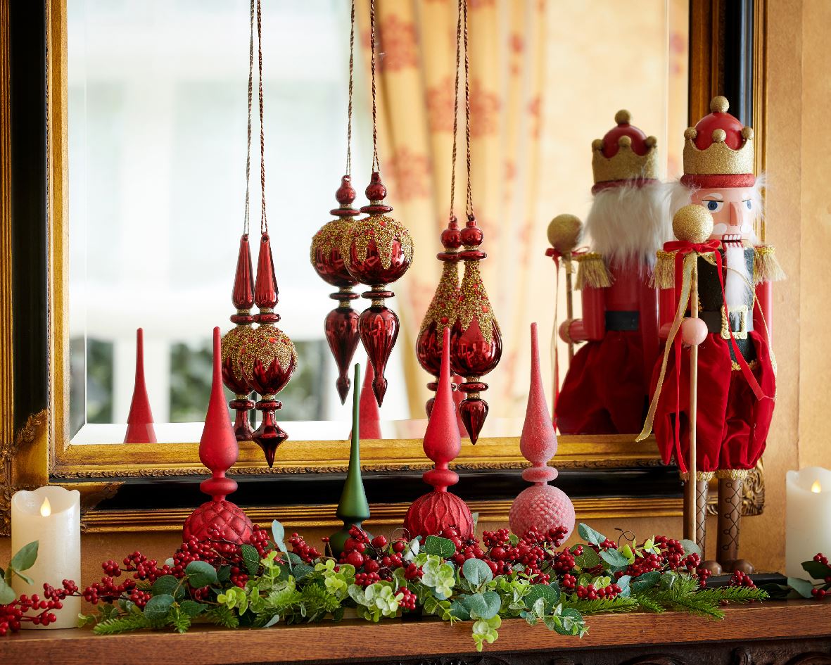 Top for Christmas tree Christmas Red, 8*31 cm