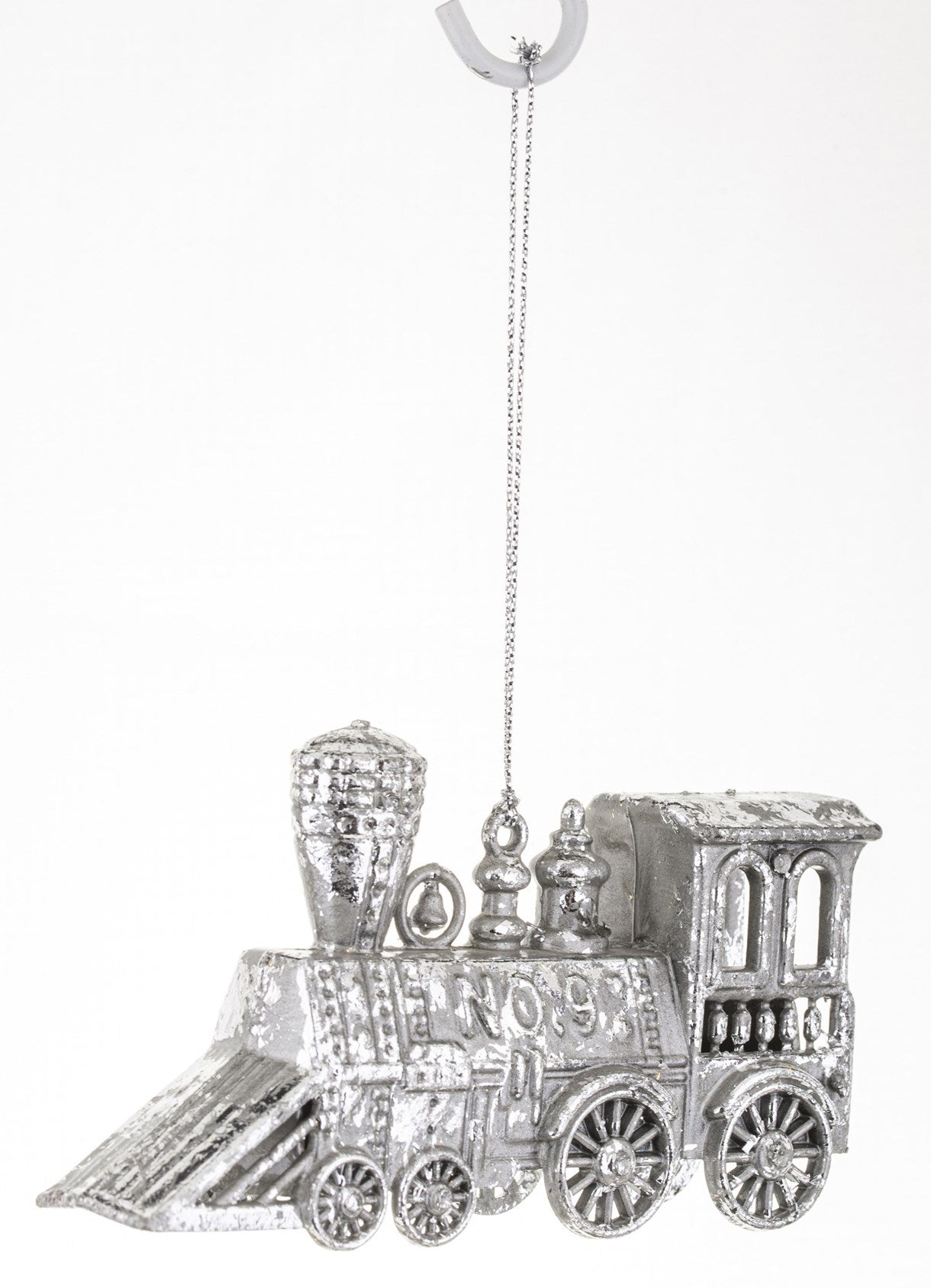 New Year decoration Train Silver, 6*12*3 cm, 133129 New Year decoration, 133129