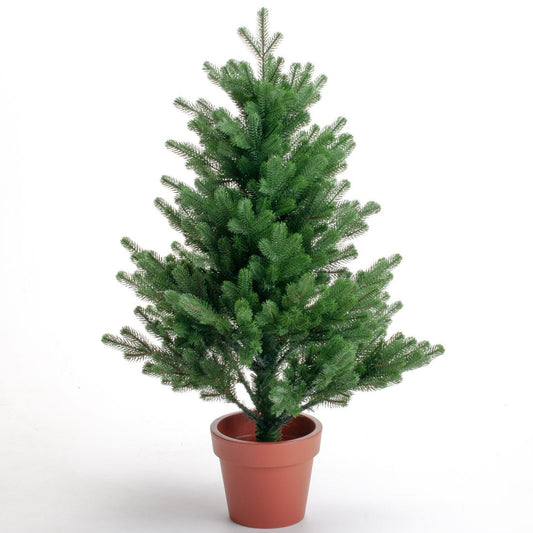 Traditional cast Christmas tree in a pot, 90 cm, 215N/90/G