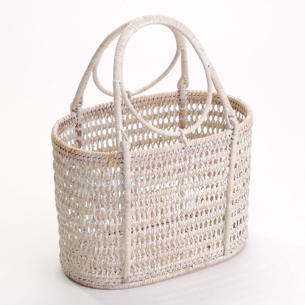 Chic Handwoven Rattan Purse – Exotic Southeast Asian Elegance, 30x15x21 cm