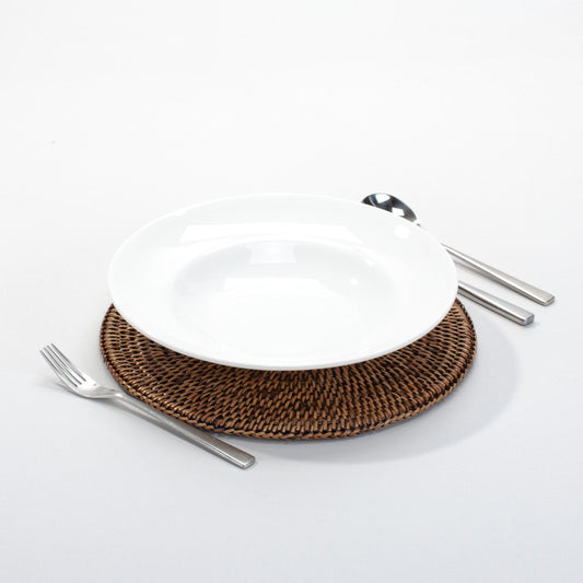 Hand-woven rattan round placemat: rustic elegance for your table diam 28 cm