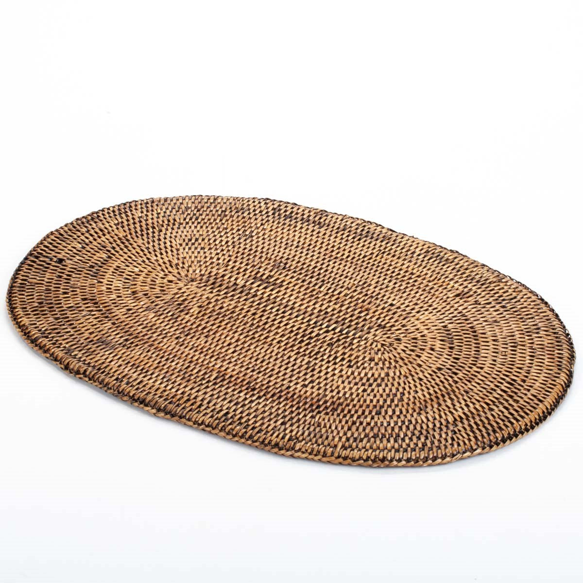 Handmade rattan oval placemat: rustic elegance for your table 46 cm x 31 cm