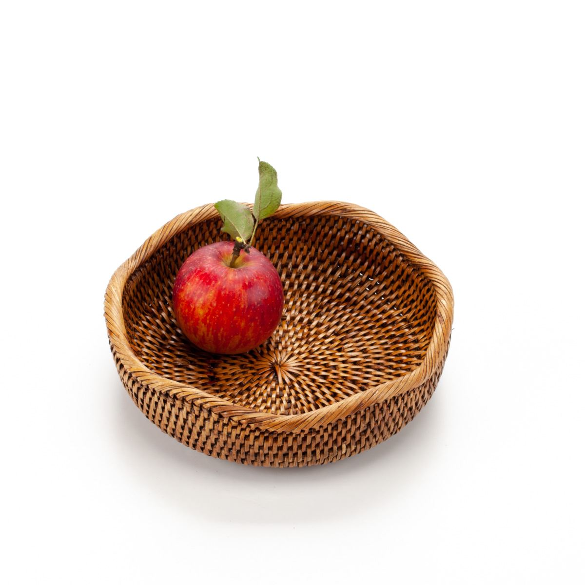 Candy, Cookie, Nut Holder Woven from Rattan, 20x9 cm, 71057-brown
