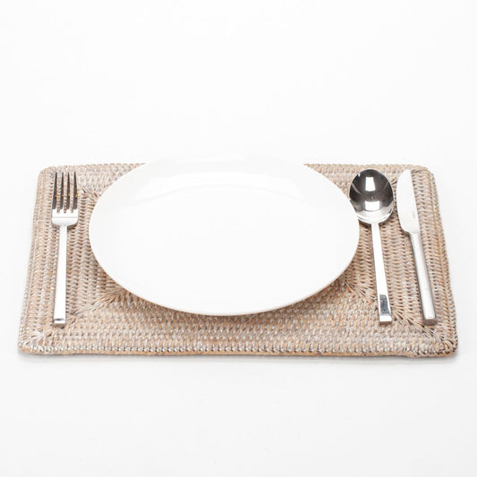 Handmade rattan rectangular placemat: rustic elegance for your table, 38х28 cm