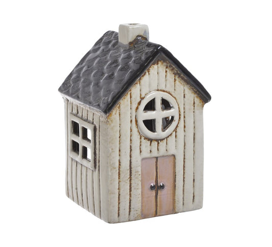 Romantic Ceramic House Candle Holder – Glowing Windows 9х8х13.5 cm