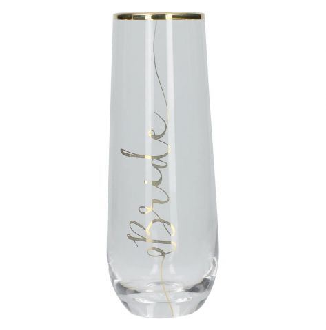 Bride Champagne Glass Ava & I - Elegant Stemless Wedding Toast