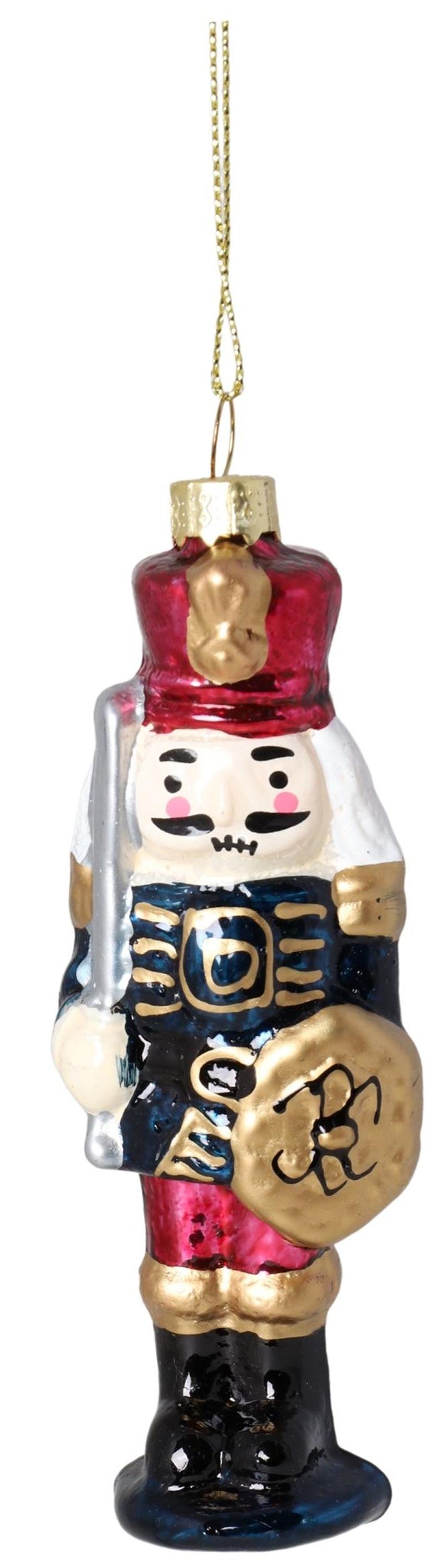 Set of glass ornaments for the Nutcracker tree, 2 pcs., 4.5*3*12.5 cm, 3541* Set of New Year's ornaments, 2 pcs., 3541*