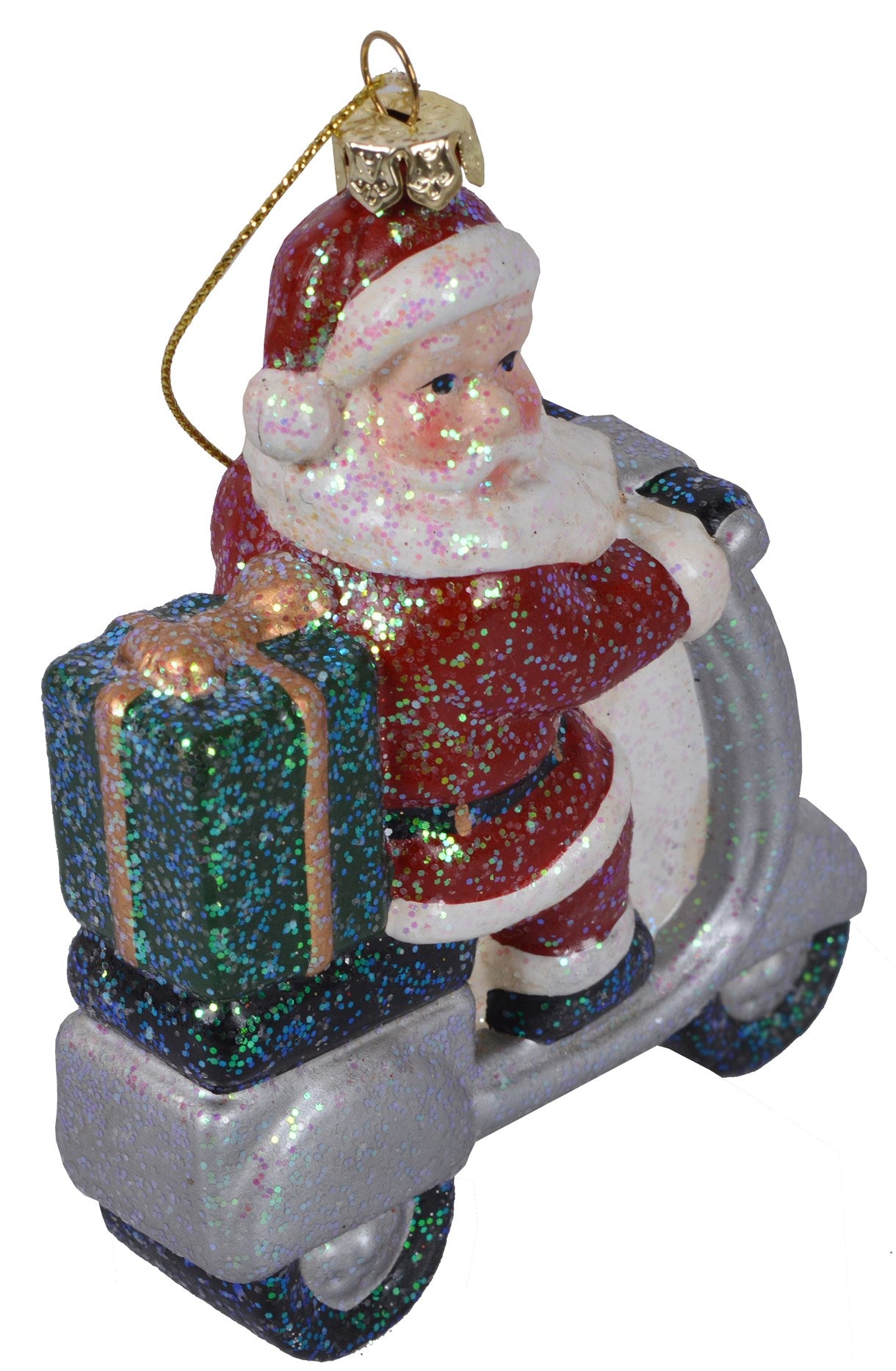 Santa on Scooter – 9x4x11 cm New Year Decoration