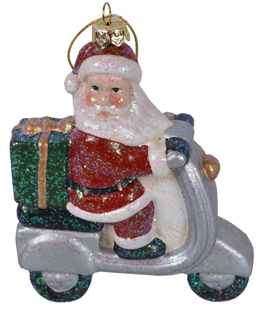Santa on Scooter – 9x4x11 cm New Year Decoration