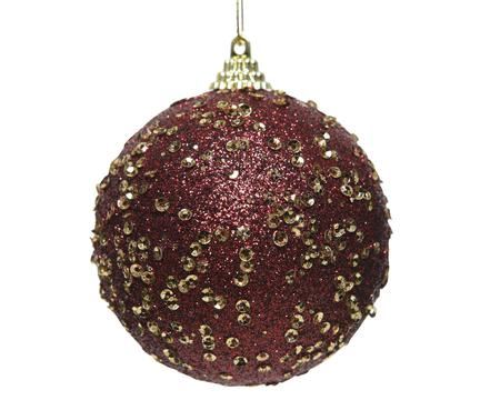 New Year's Decoration Ball Oxblood, 8 cm