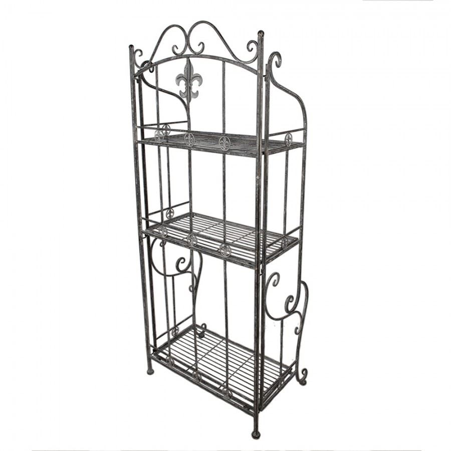Fleur-de-Lis Vintage Iron Shelf Unit