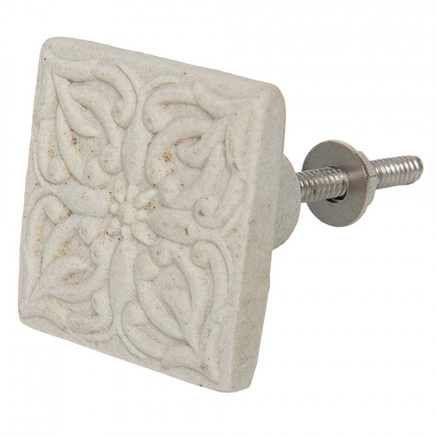 Ceramic furniture handle Clayre & Eef, 4*4 cm cm, 64168