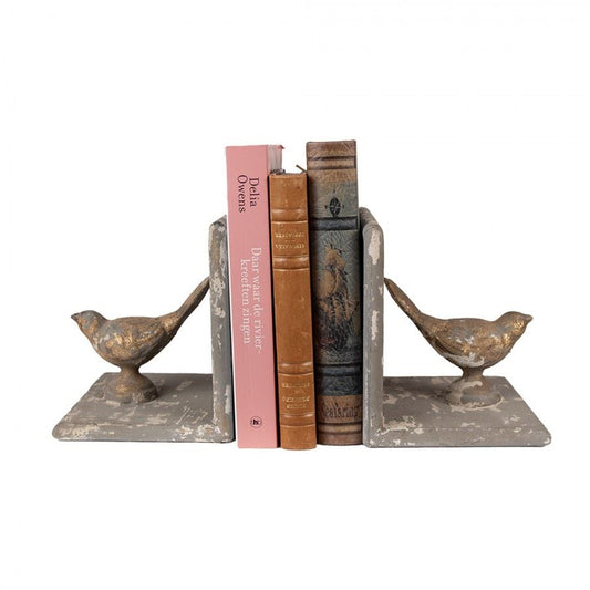 Vintage Shabby Chic Iron Bird Bookends