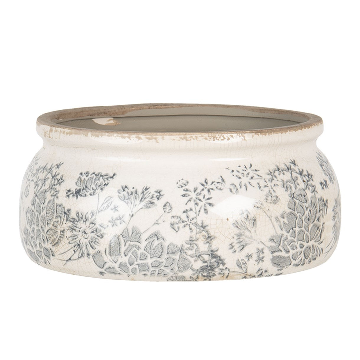 Ceramic Flower Planter in Vintage Style, 20*8 cm, 6CE1254M