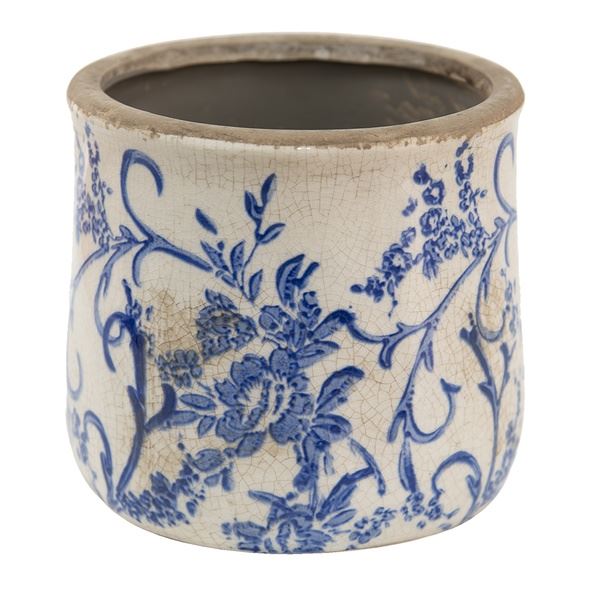 Shabby Chic Harmony Ceramic Planter, 6.8x6.4 in