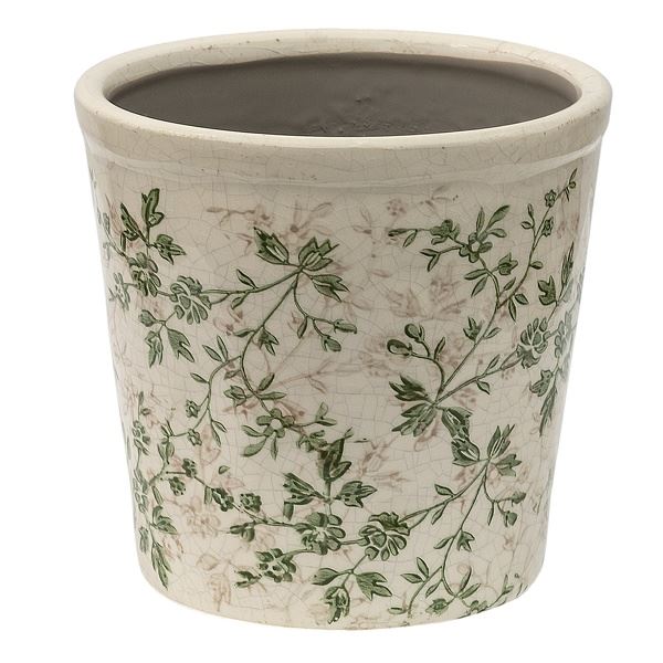 Ceramic Flower Pot in Vintage Style Pastel Green, 16*16 cm, 6CE1457L