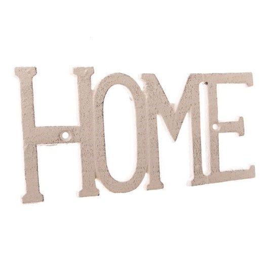 Decorative Metal HOME Wall Sign – Elegant Lettering Plaque, 26.5x10 cm