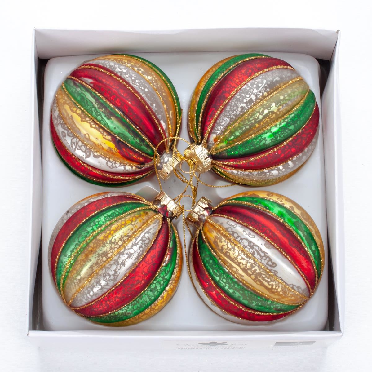 Glass ball for the Christmas tree, 8 cm, 6GL2737-1 Christmas decoration, 6GL2737-1
