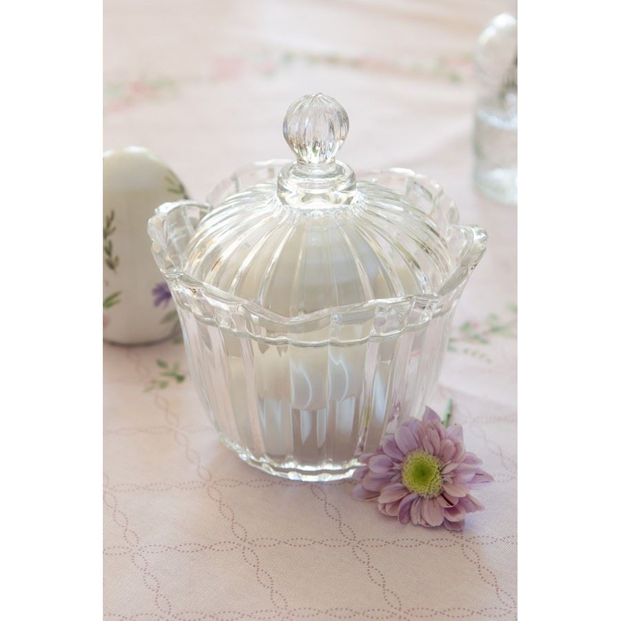 Light Elegant Glass Bonbonniere – For Sweets, Nuts & Dried Fruits