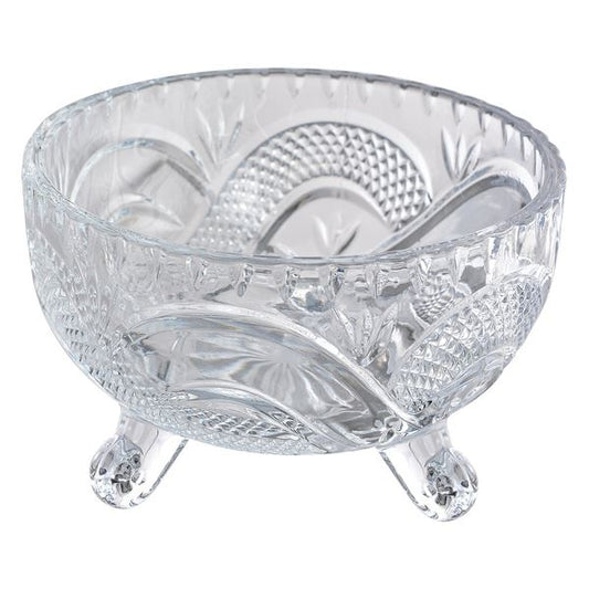 Glass Salad Bowl in Vintage Style, 4x2.4 in (10х6 cm)