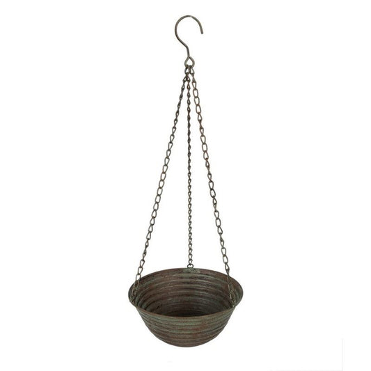 Vintage Hanging Metal Planter 10x25 in