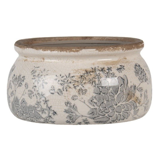 Ceramic flower pot in vintage style, 16*8 cm, 6CE1254S