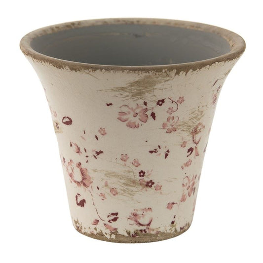 Ceramic planter for flowers in vintage style, 12*11 cm, 6CE1418