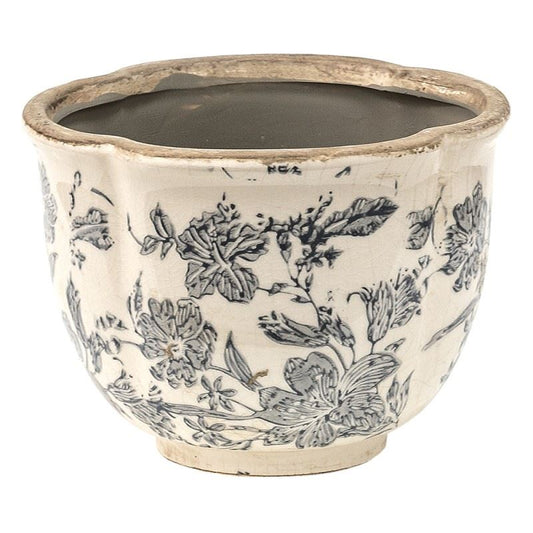 Ceramic flower pot in vintage style Pastel Blue, 16*12 cm, 6CE1450S