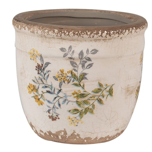 Ceramic flower pot in vintage style, 13*11 cm, 6CE1607S