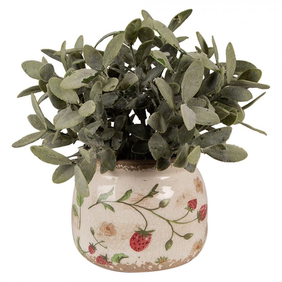 Ceramic Flower Pot in Vintage Style Strawberrie, 12*10 cm, 6CE1632S