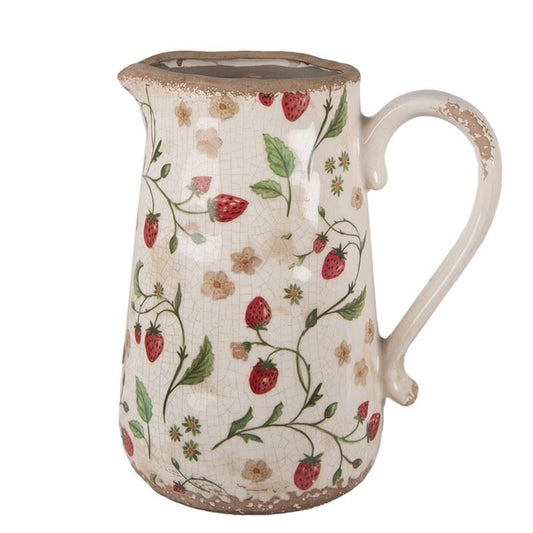 Decorative Ceramic Pitcher in Vintage Style Strawberries, 21*15*23 cm, 6CE1633L