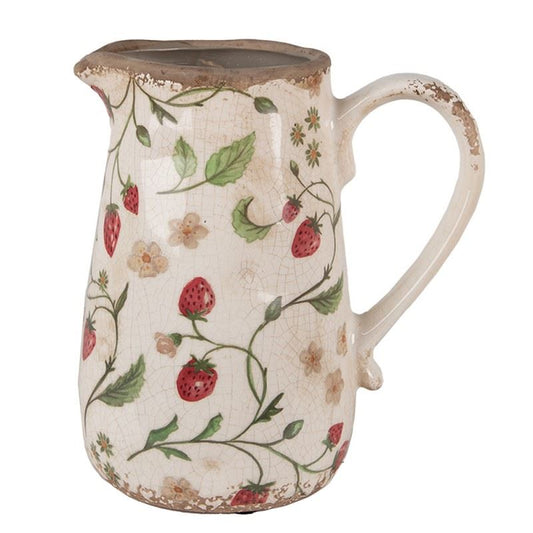 Decorative Ceramic Pitcher in Vintage Style Strawberries, 17*12*18 cm, 6CE1633M