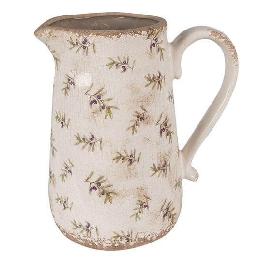 Decorative Ceramic Jug in Vintage Style Olives, 21*15*23 cm, 6CE1671L