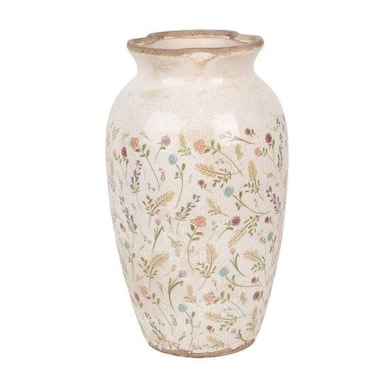 Decorative ceramic vase in vintage style Colored Flowers, 21*37 cm, 6CE1941L
